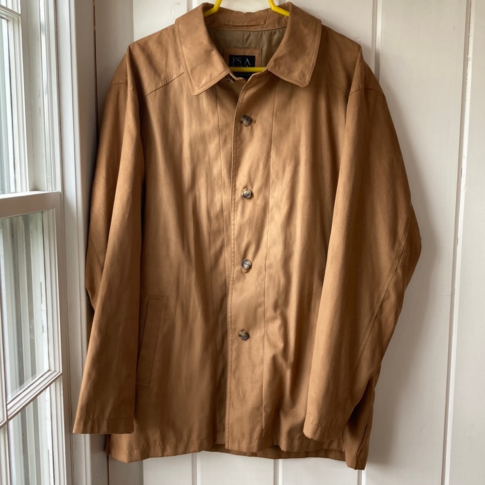 Faux leather shirt jacket Jos. A. Bank